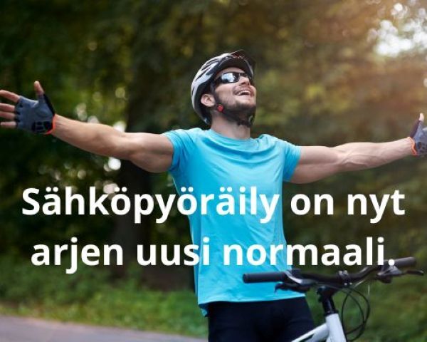 SÄHKÖPYÖRÄILY ON NYT ARJEN UUSI NORMAALI.